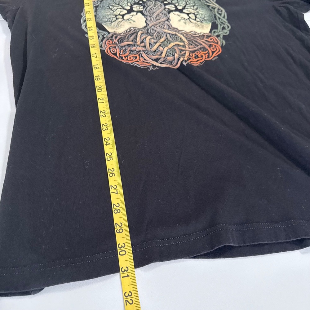 Bella Canvas Mens 2XL Tree of Life Celtic Knot Long Sleeve Graphic T-Shirt Black - Picture 9 of 9